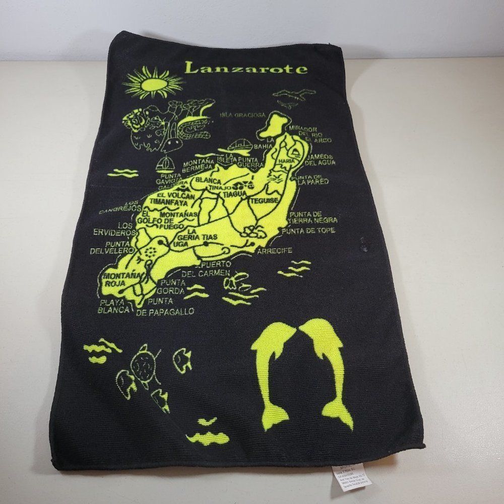Souvenir Lanzarote Dish Towel - Size 14.5" x 25"